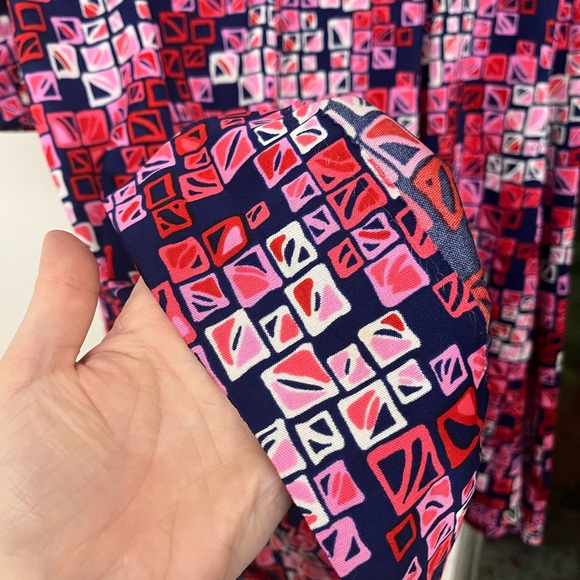 EUC Vintage 60’s - 70’s Abstract Geometric Shirt Dress, Real VTG, No Flaws - Picture 5 of 5